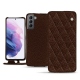 レザーケース Samsung Galaxy S21 - Châtaigne - Couture ( Pantone 476C ) 