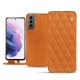 Housse cuir Samsung Galaxy S21 - Mandarine vintage - Couture