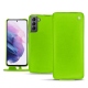 Housse cuir Samsung Galaxy S21 - Vert fluo