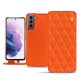 レザーケース Samsung Galaxy S21 - Orange fluo - Couture