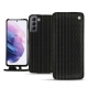 レザーケース Samsung Galaxy S21 - Abaca nero