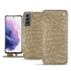 レザーケース Samsung Galaxy S21 - Autruche desert