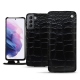 Capa em pele Samsung Galaxy S21 - Crocodile nero