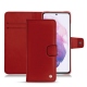 Samsung Galaxy S21 leather case - Rouge ( Nappa - Pantone 199C ) 