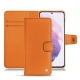 Samsung Galaxy S21 leather case - Orange ( Nappa - Pantone 1495U ) 