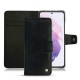 Housse cuir Samsung Galaxy S21 - Dark vintage ( Roughtcut - Black#5256 ) 