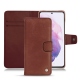 Samsung Galaxy S21 leather case - Passion vintage ( Glutton - Red ) 
