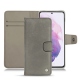 Funda de piel Samsung Galaxy S21 - Acier vintage ( Pantone 403C ) 