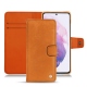 Housse cuir Samsung Galaxy S21 - Mandarine vintage ( Pantone 165C ) 