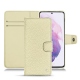 Samsung Galaxy S21 leather case - Ivoire ( Sleek P C12 - White ) 