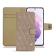Housse cuir Samsung Galaxy S21 - Taupe vintage - Couture