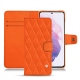 レザーケース Samsung Galaxy S21 - Orange fluo - Couture