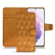 Housse cuir Samsung Galaxy S21 - Or Maïa - Couture