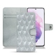 Samsung Galaxy S21 leather case - Platinium - Couture