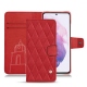 Custodia in pelle Samsung Galaxy S21 - Rouge troupelenc - Couture