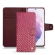 Samsung Galaxy S21 leather case - Serpent ciclamino