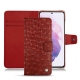 Funda de piel Samsung Galaxy S21 - Autruche ciliegia