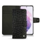 レザーケース Samsung Galaxy S21 - Autruche nero