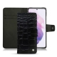 Custodia in pelle Samsung Galaxy S21 - Crocodile nero