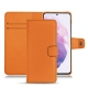 Housse cuir Samsung Galaxy S21 - Orange PU