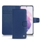 Samsung Galaxy S21 leather case - Bleu frisson
