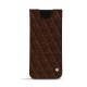 レザーケース Samsung Galaxy S21 - Châtaigne - Couture ( Pantone 476C ) 