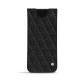 Pochette cuir Samsung Galaxy S21 - Ebène - Couture ( Sleek P C12 - Black ) 