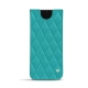 Capa em pele Samsung Galaxy S21 - Bleu fluo - Couture