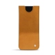 Samsung Galaxy S21 leather pouch - Or Maïa ( Pantone 871C ) 