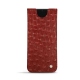 Custodia in pelle Samsung Galaxy S21 - Autruche ciliegia