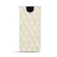 Lederschutzhülle Samsung Galaxy S21 - Blanc escumo - Couture
