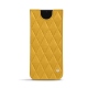 Lederschutzhülle Samsung Galaxy S21 - Jaune soulèu - Couture