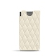 Samsung Galaxy S21 Ultra leather pouch - Blanc - Couture ( Bologna - White ) 