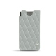 レザーケース Samsung Galaxy S21 Ultra - Gris - Couture ( Nappa - Pantone W428C ) 