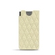 レザーケース Samsung Galaxy S21 Ultra - Ivoire - Couture ( Sleek P C12 - White ) 