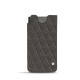 Pochette cuir Samsung Galaxy S21 Ultra - Anthracite - Couture ( Pantone 424C ) 