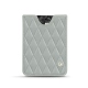 Tarjetero X5 - Gris - Couture ( Nappa - Pantone W428C ) 