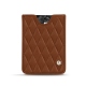 Porta carte X5 - Marron - Couture ( Nappa - Pantone 1615C ) 