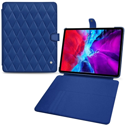 Fundas de alta calidad para Apple iPad Pro 12.9Bleu océan - Couture ( Nappa - Pantone #15458a) 