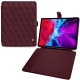 Housse cuir Apple iPad Pro 12.9" (2020) - Lie de vin - Couture ( Pantone 5115C ) 