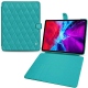 Housse cuir Apple iPad Pro 12.9" (2020) - Bleu fluo - Couture