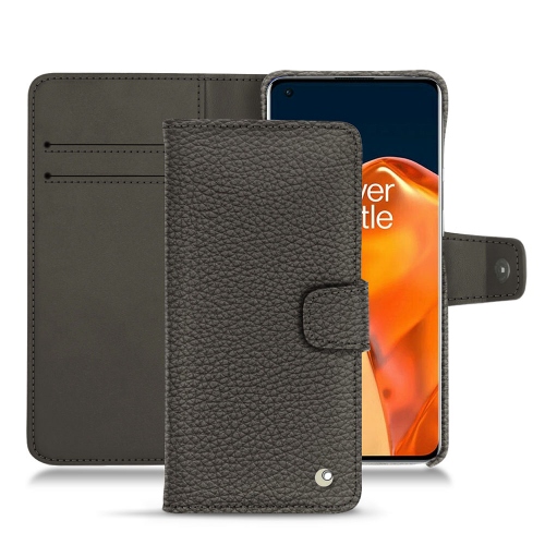 Stilvolle Ledertasche für OnePlus 9 ProAnthracite ( Pantone #41403c ) 