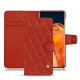 Housse cuir OnePlus 9 Pro - Papaye - Couture ( Pantone 180C ) 
