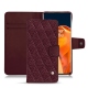 가죽 커버 OnePlus 9 Pro - Lie de vin - Couture ( Pantone 5115C ) 