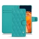 Housse cuir OnePlus 9 Pro - Bleu fluo - Couture