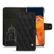 가죽 커버 OnePlus 9 Pro - Negre poudro - Couture