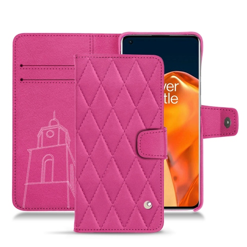 Estilo de caixa de couro para OnePlus 9 ProRose BB - Couture ( Pantone #DB599F )