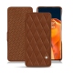 Custodia in pelle OnePlus 9 Pro - Marron - Couture ( Nappa - Pantone 1615C ) 