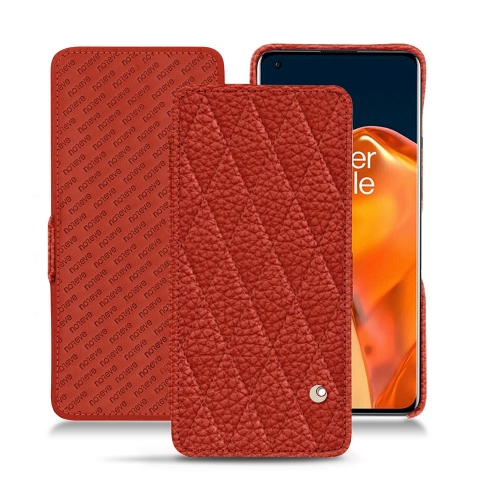 OnePlus 9 Pro用プレミアムレザーケースPapaye - Couture ( Pantone #b54317 ) 