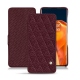 Housse cuir OnePlus 9 Pro - Lie de vin - Couture ( Pantone 5115C ) 